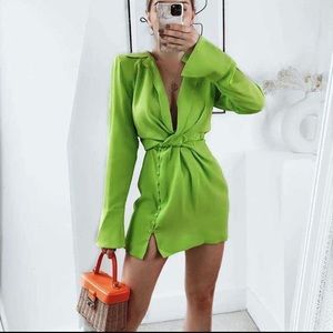Neon blazer dress